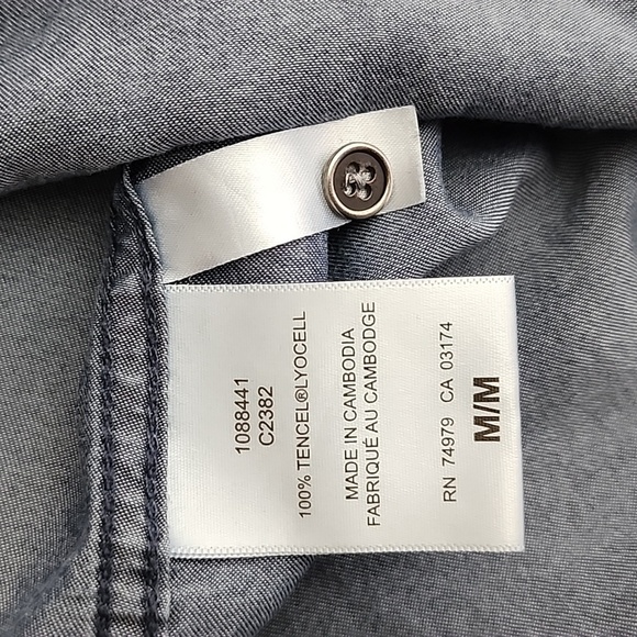 2016 Denim By Parasuco Button Up Jean Shirt Dress  Long Sleeve Size Medium - Picture 10 of 12